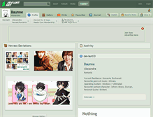 Tablet Screenshot of baunne.deviantart.com