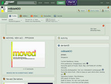 Tablet Screenshot of milkiemoo.deviantart.com