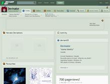 Tablet Screenshot of devinator.deviantart.com