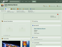 Tablet Screenshot of dark-mistress-raven.deviantart.com