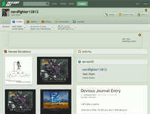 Tablet Screenshot of nerdfighter13812.deviantart.com