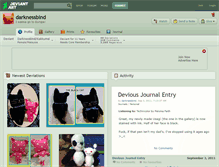 Tablet Screenshot of darknessbind.deviantart.com