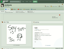 Tablet Screenshot of mnmkandy.deviantart.com