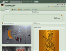 Tablet Screenshot of embers-are-left.deviantart.com