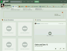 Tablet Screenshot of kirstenb.deviantart.com