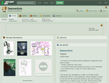 Tablet Screenshot of daemonunix.deviantart.com
