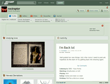 Tablet Screenshot of noctraptor.deviantart.com