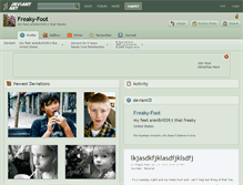 Tablet Screenshot of freaky-foot.deviantart.com