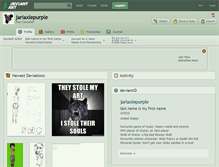 Tablet Screenshot of jarlaxlepurple.deviantart.com