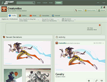 Tablet Screenshot of creaturebox.deviantart.com