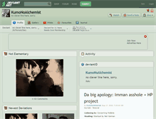 Tablet Screenshot of kumonoalchemist.deviantart.com