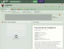 Tablet Screenshot of lycanmoon.deviantart.com