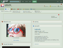 Tablet Screenshot of ladylarks.deviantart.com