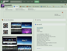 Tablet Screenshot of derek609.deviantart.com