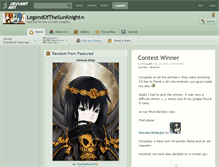 Tablet Screenshot of legendofthesunknight.deviantart.com