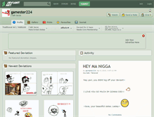 Tablet Screenshot of gamester224.deviantart.com