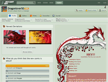 Tablet Screenshot of dragonlover50.deviantart.com
