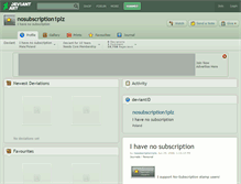 Tablet Screenshot of nosubscription1plz.deviantart.com