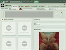 Tablet Screenshot of mycinna.deviantart.com