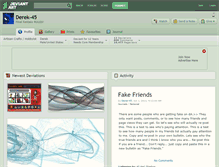 Tablet Screenshot of derek-45.deviantart.com