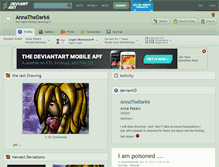 Tablet Screenshot of annathedark6.deviantart.com