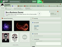 Tablet Screenshot of alejo503.deviantart.com
