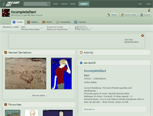 Tablet Screenshot of incompletedani.deviantart.com