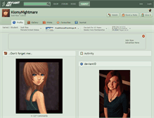 Tablet Screenshot of kiomynightmare.deviantart.com