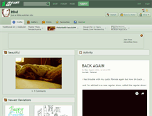 Tablet Screenshot of hiwi.deviantart.com