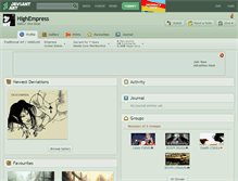 Tablet Screenshot of highempress.deviantart.com