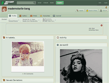 Tablet Screenshot of mademoiselle-bang.deviantart.com