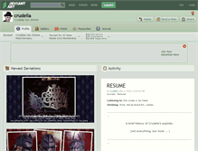 Tablet Screenshot of crudelia.deviantart.com