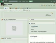 Tablet Screenshot of mysticalangel.deviantart.com