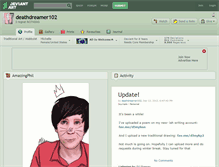 Tablet Screenshot of deathdreamer102.deviantart.com