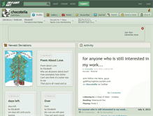 Tablet Screenshot of chocotella.deviantart.com