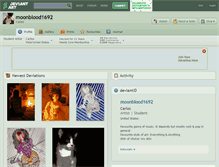 Tablet Screenshot of moonblood1692.deviantart.com