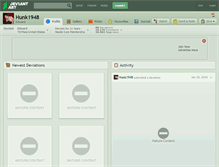 Tablet Screenshot of hunk1948.deviantart.com