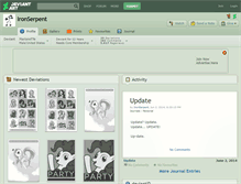 Tablet Screenshot of ironserpent.deviantart.com