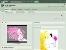 Tablet Screenshot of ninja-kittenboo.deviantart.com