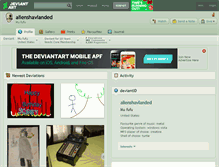 Tablet Screenshot of alienshavlanded.deviantart.com