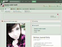 Tablet Screenshot of beauty-under-neath.deviantart.com