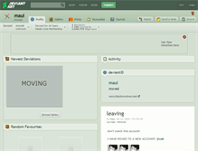 Tablet Screenshot of maui.deviantart.com