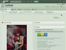 Tablet Screenshot of cruelespada.deviantart.com