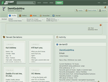 Tablet Screenshot of demigodxnina.deviantart.com