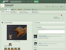 Tablet Screenshot of firesoulwolf.deviantart.com