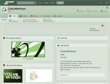 Tablet Screenshot of crazy4monkeys.deviantart.com