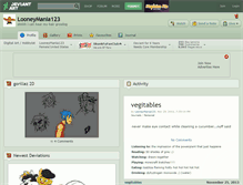 Tablet Screenshot of looneymania123.deviantart.com