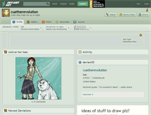 Tablet Screenshot of cuetherevolution.deviantart.com