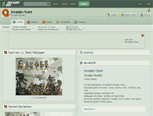Tablet Screenshot of invader-yumi.deviantart.com