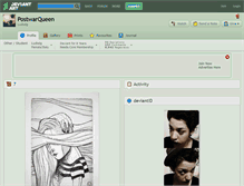 Tablet Screenshot of postwarqueen.deviantart.com